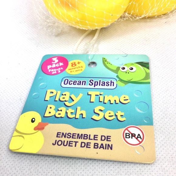 Ocean Splash Play Time Bath Set, Pk. Of 3 Rubber Ducks. - Picture 4 of 6